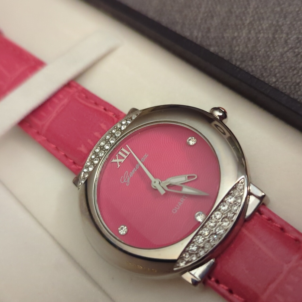 Geneva Women's Pink Raspberry Watch - Picture 2 of 4
